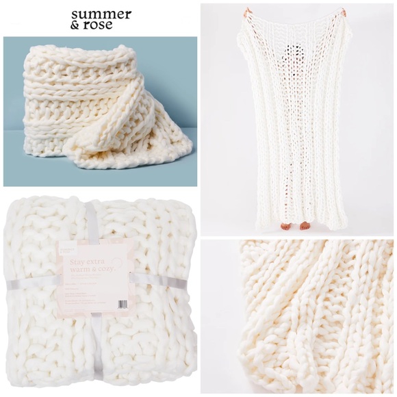 🏖️ Mix Match 3/$275 🏖️ Summer Rose Mia Knitted Throw Blanket